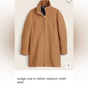 JCREW Lodge Coat in Italian Stadium Cloth Wool - Acorn